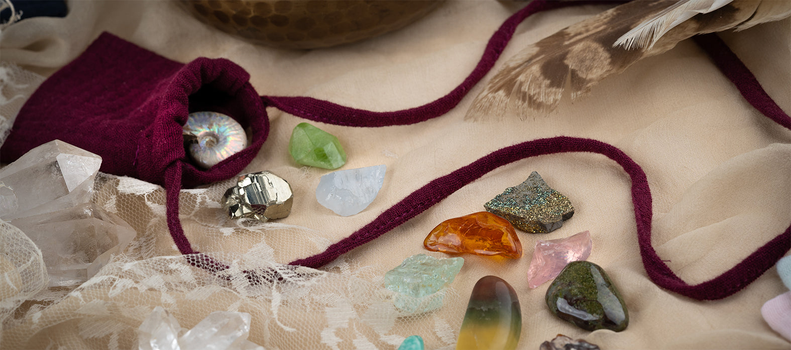 Our Handmade Crystal Pouches