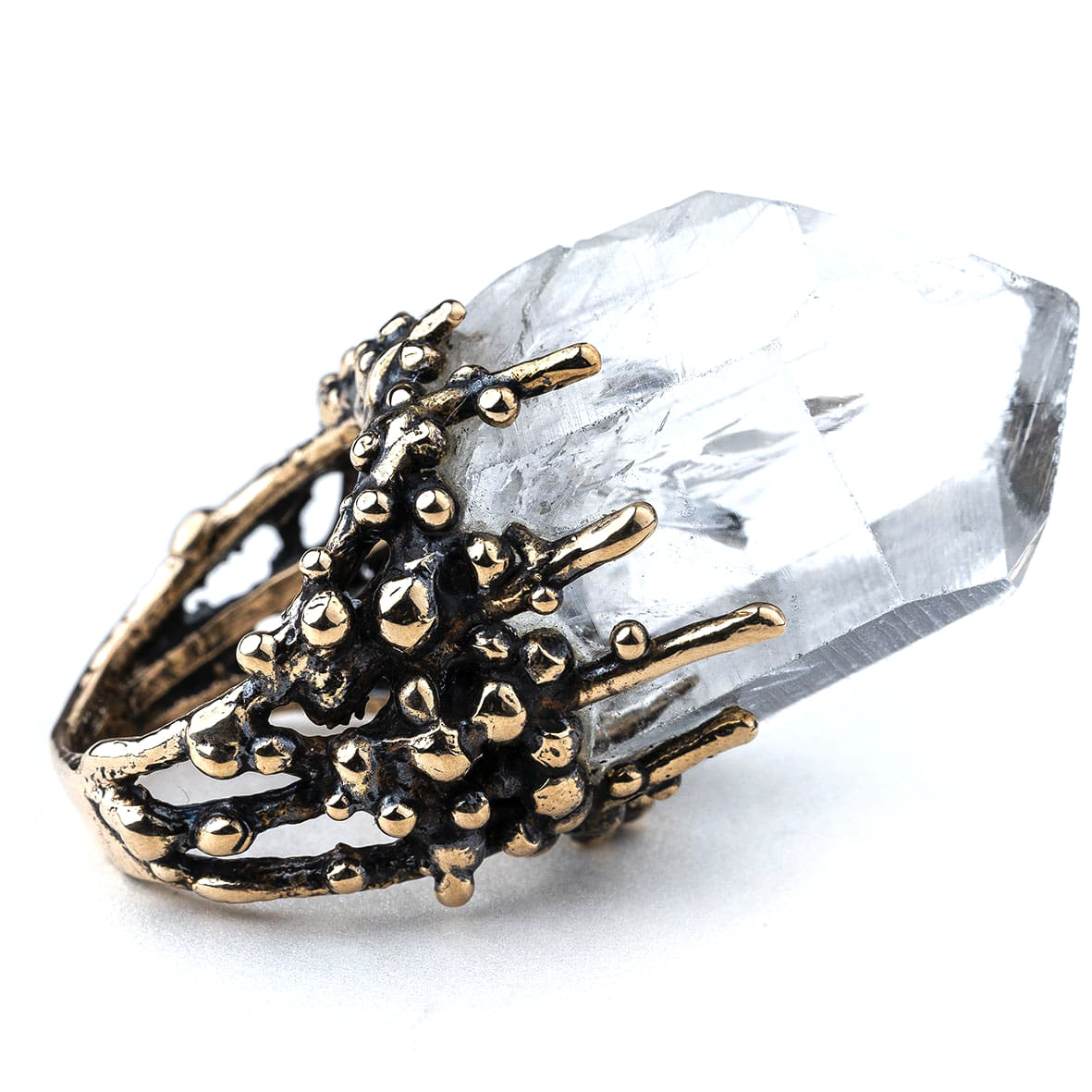 Clear Quartz Statement Ring - Unique Piece