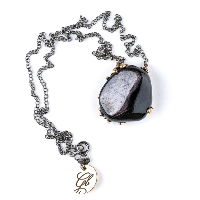 Hypersthene Necklace - Handmade Giardinoblu