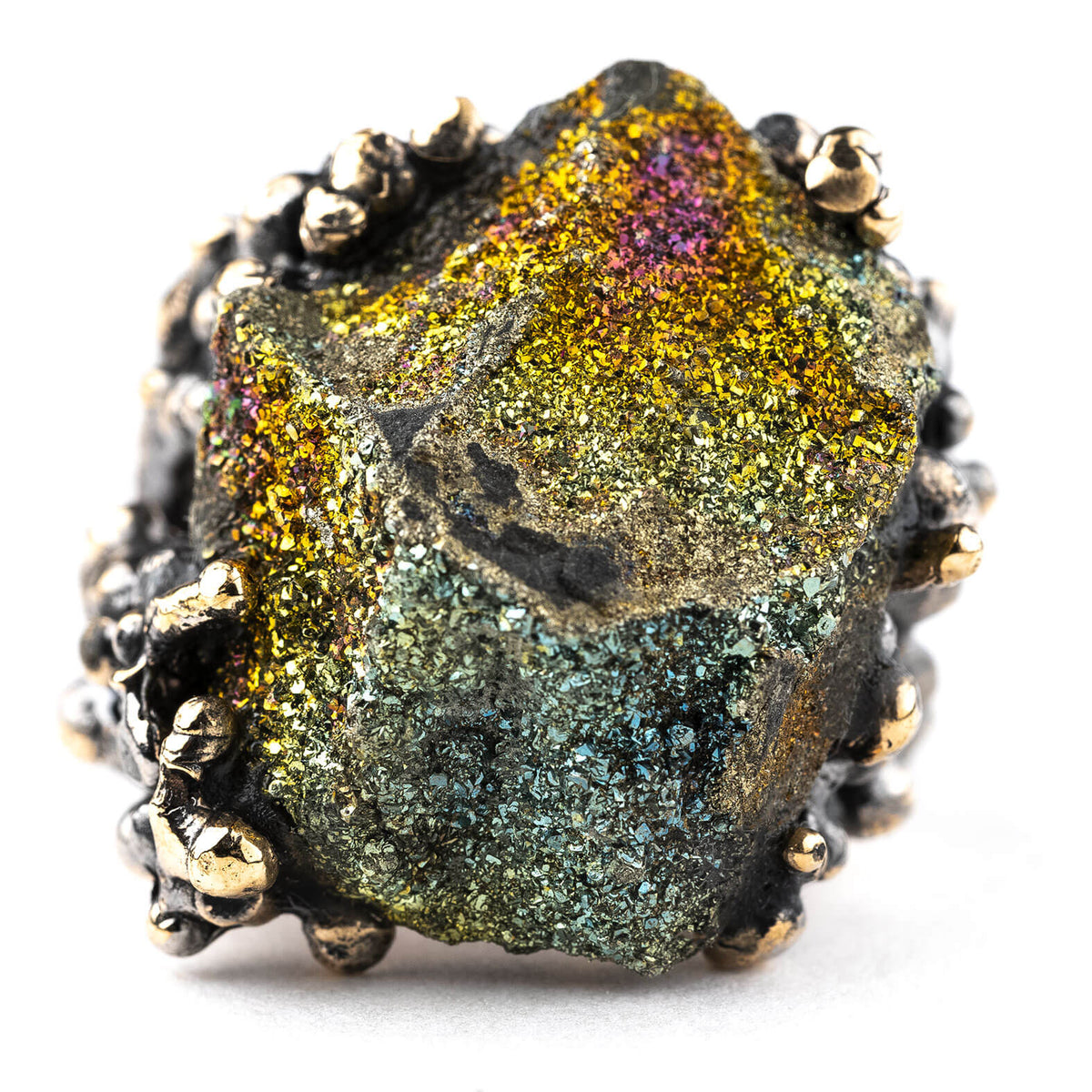 Rainbow Pyrite Ring - Made on Order -