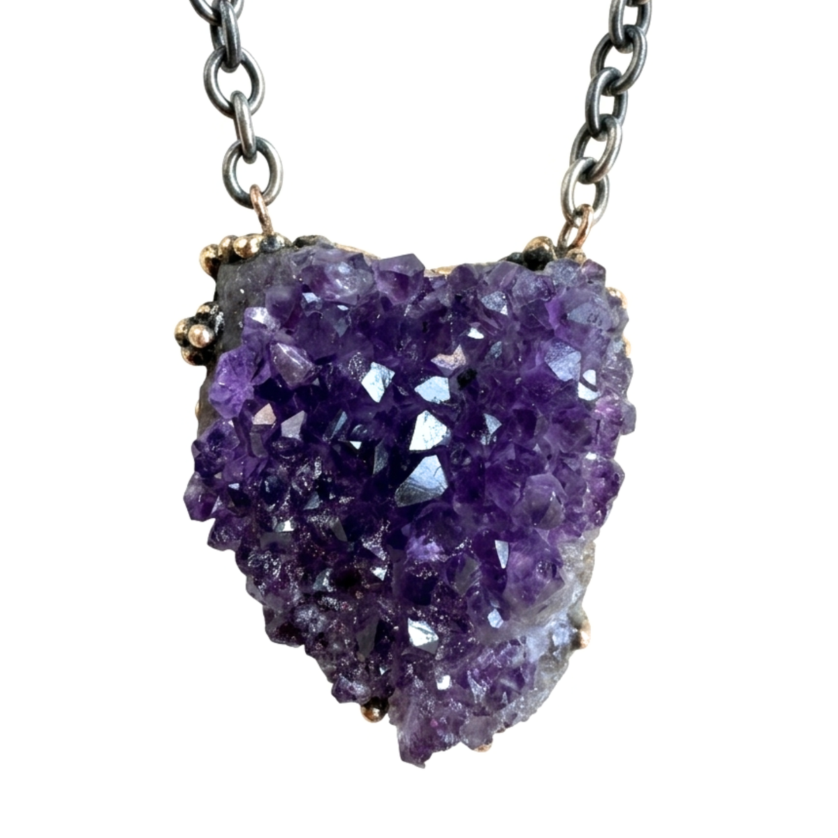 Amethyst Statement  Necklace - Unique Piece
