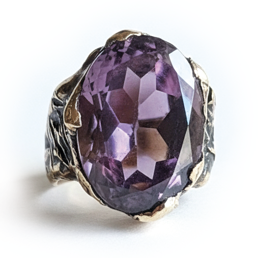 Amethyst Statement Ring - Unique Piece -