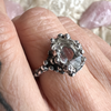 Solitary Herkimer Diamond Band Ring - One of a Kind -