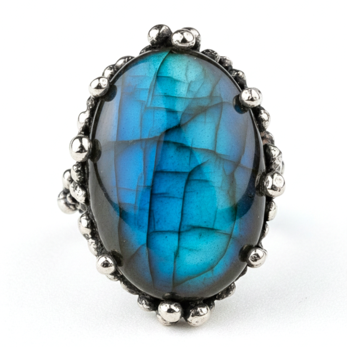 Labradorite Band Ring _ Made on Order -