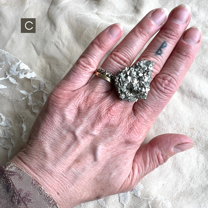 Pyrite Ring - One of a Kind Bespoke Statement