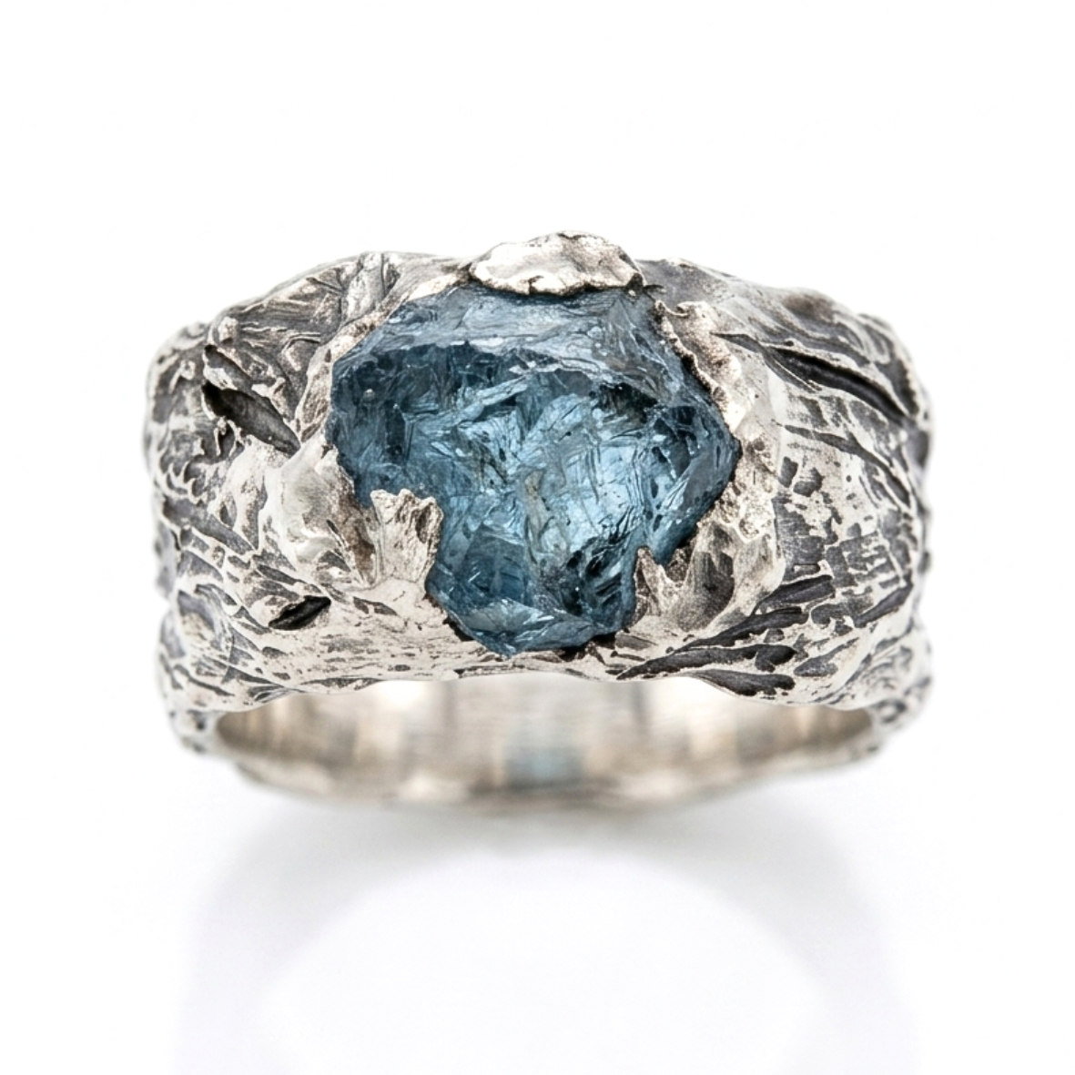 Raw Aquamarine Ring - Unique Piece -