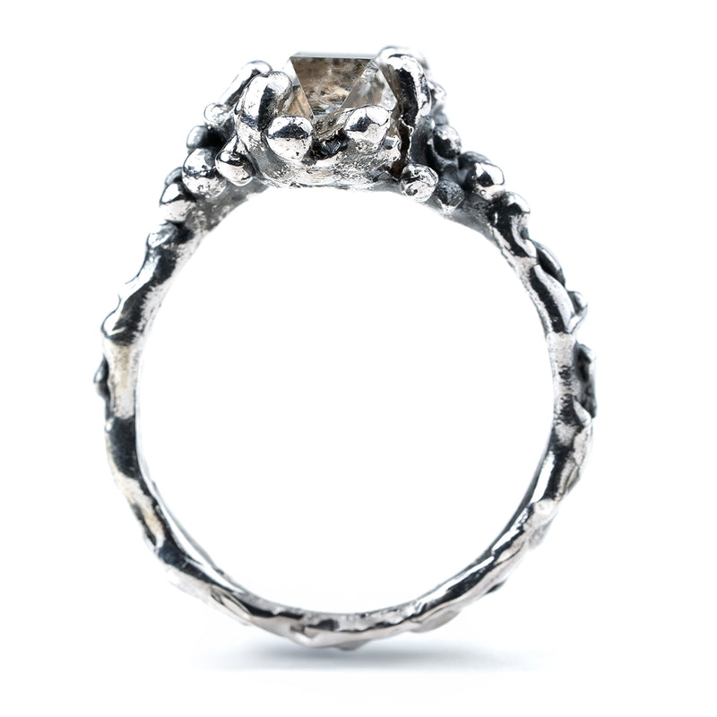 Solitaire Herkimer Diamond Band Ring