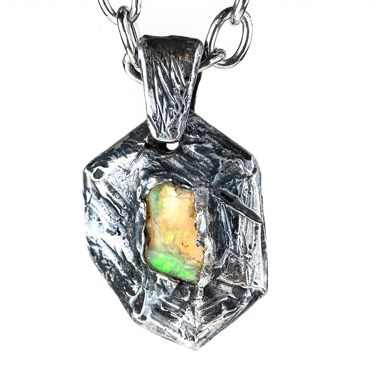 Raw Opal Pendant - Unique Piece -