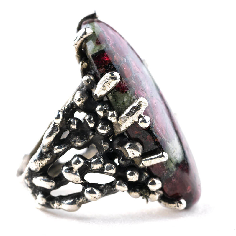 Eudialyte Ring - crystal healing jewel
