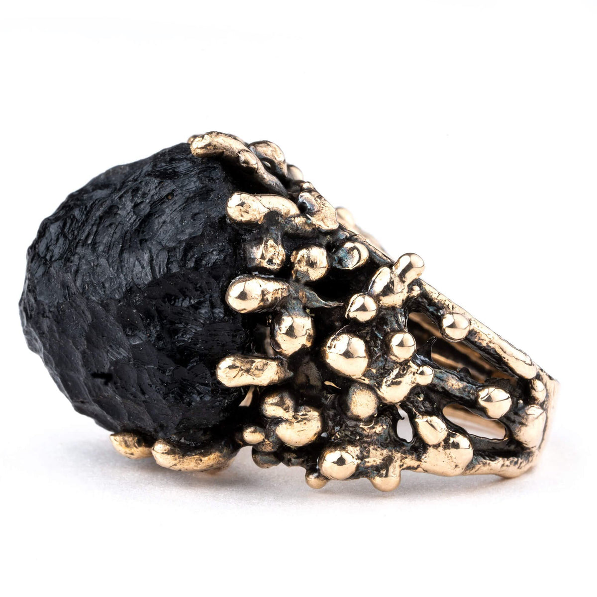 Tektite Ring - One of a Kind Healing Jewel by Giardinoblu