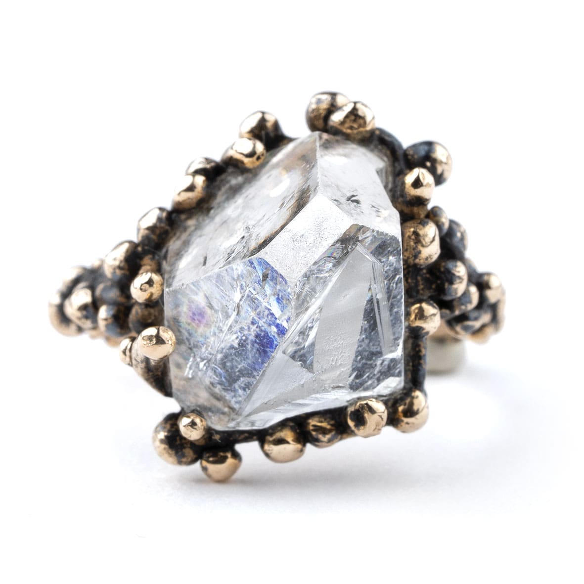 Apophyllite Quartz Band Ring - One of a Kind