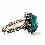 Dioptase Ring Band - Unique Piece