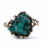 Dioptase Ring Band - Unique Piece