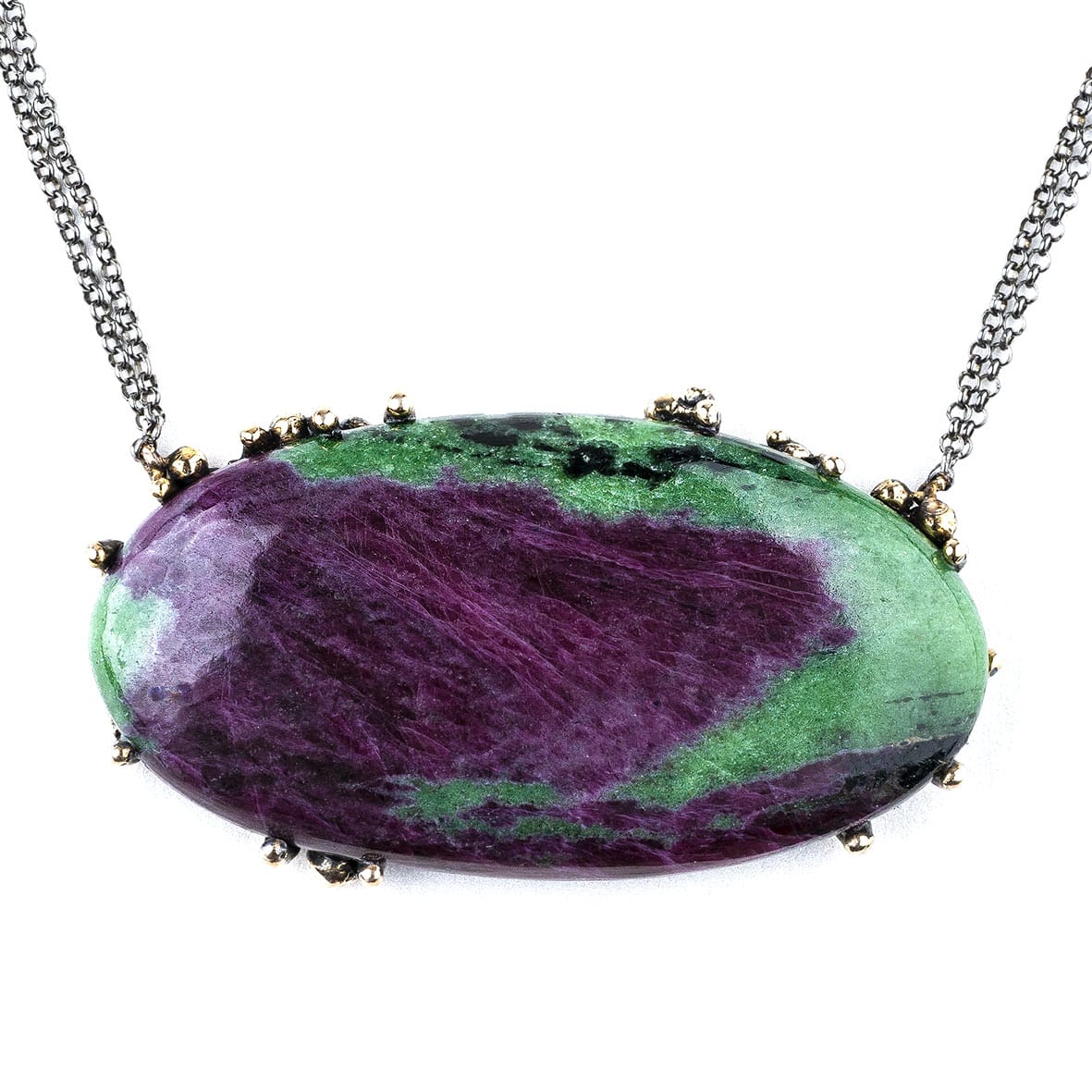 Ruby in Zoisite Necklace - Unique Piece