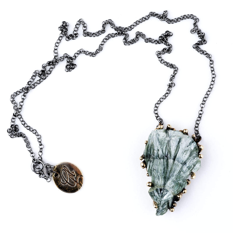 Seraphinite Necklace - Unique Piece - Giardinoblu healing jewels