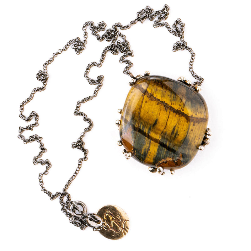 Tiger Eye Necklace - Healing Jewel by Giardinoblu 